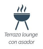 Terraza lounge con asador